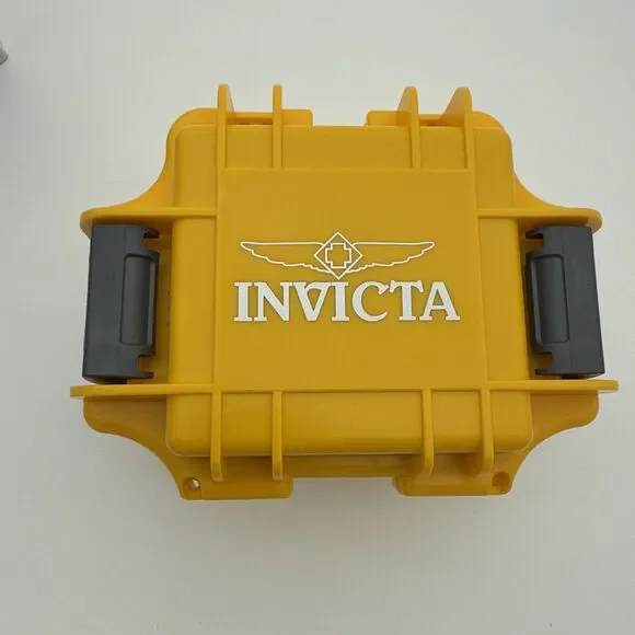 NEW Invicta Single Slot Impact Resistant Yellow Collector Diver Case Watch Box - Picture 2 of 8